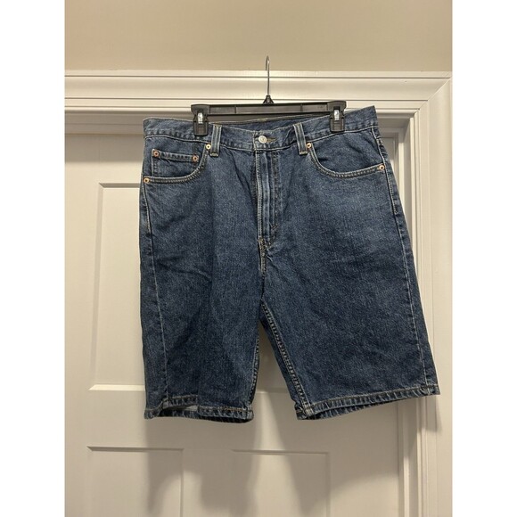 Levi’s 505 Jeans Shorts Mens 36 Med Wash Jorts Dad 90s Denim Actual 35 - Picture 1 of 4